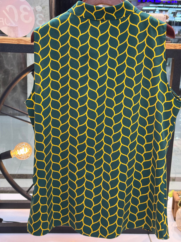 شومیزحلقه دو رنگ دکمه دار