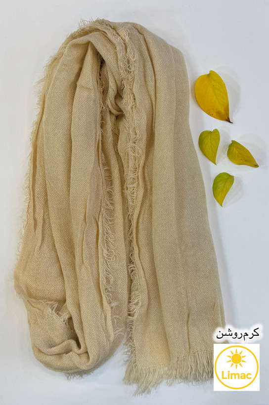 شال کرم روشن پاییزه لطیف و پایین ریش