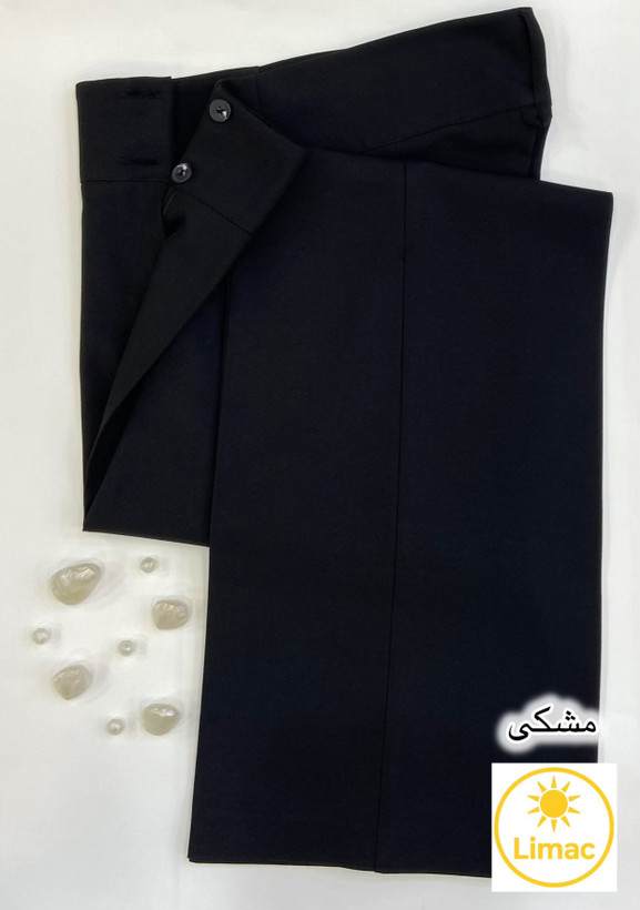 شلوار نیم بگ زنانه فاستونی مشکی خرید آنلاین