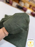 خرید آنلاین شال بافت پاییزه سبز مدل ساده