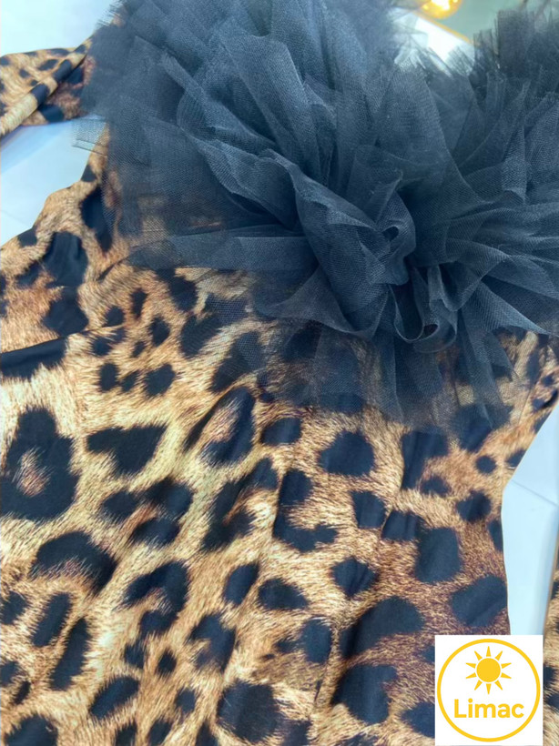 خرید بادی زنانه توری پلنگی