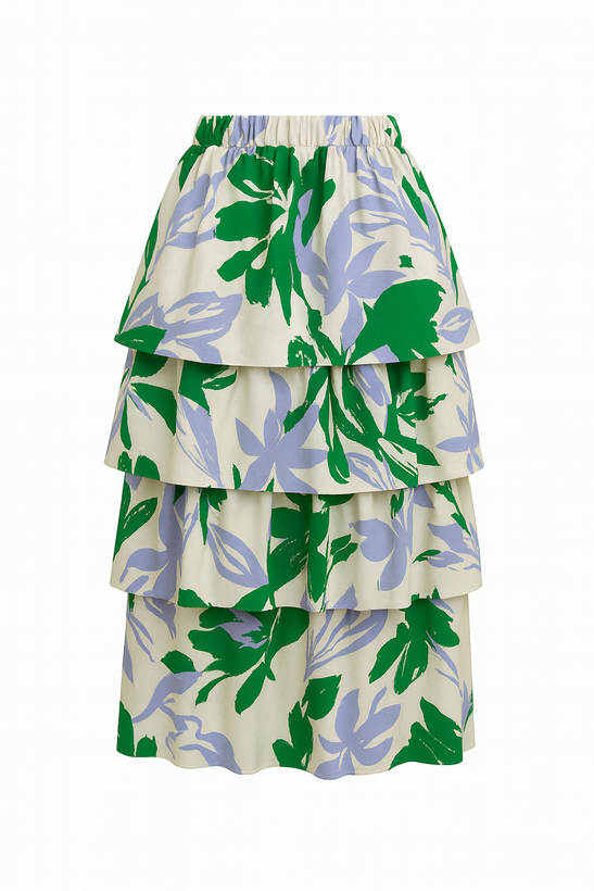 دامن طبقه ای فانتزی رنگی