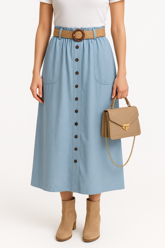 دامن کتان دخترانه خرید آنلاین