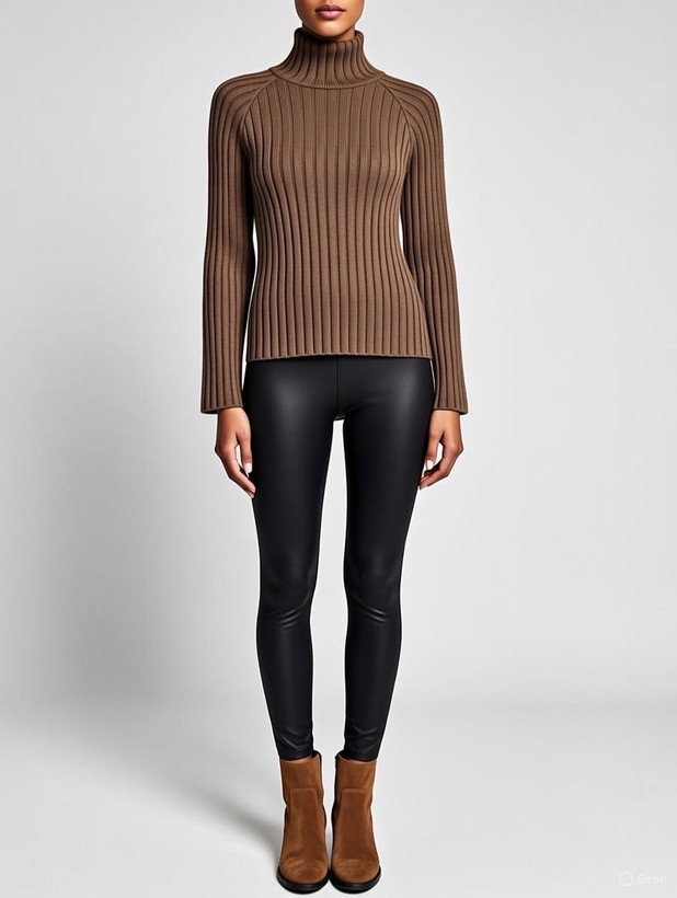 استایل شیک پاییزی با بافت یقه ۵ سانت و پالتو