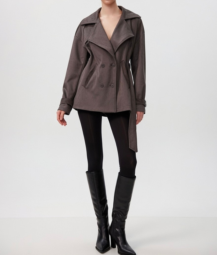 کیفیت پارچه جیر و لطافت بافت کت تک زنانه ۴ دکمه