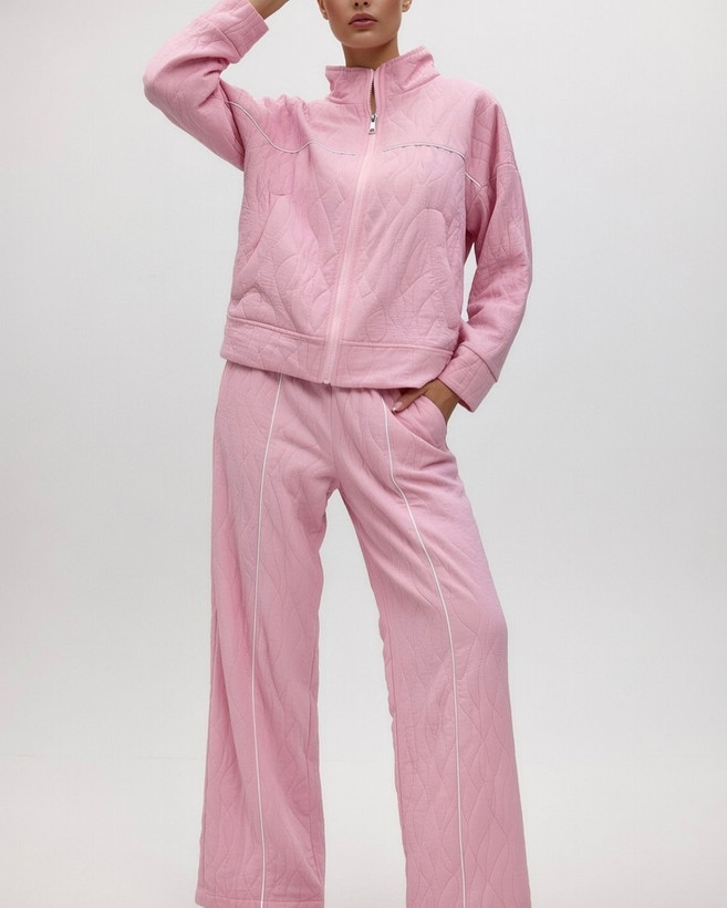 ست صورتی شلواری دخترانه