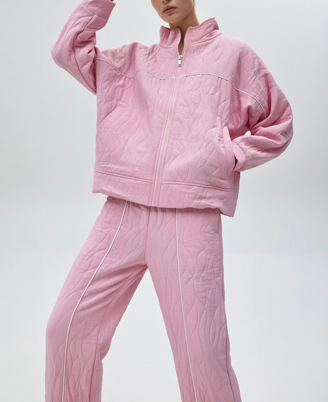 ست سویشرت شلوار دخترانه صورتی