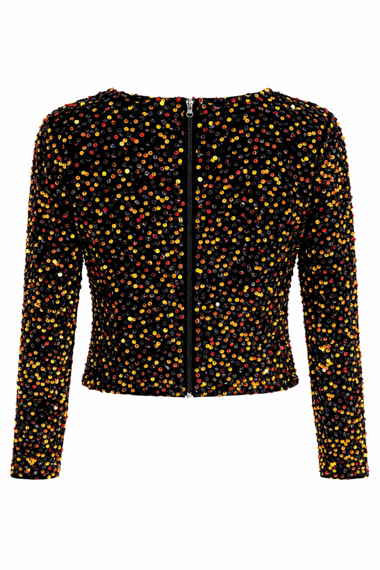 نحوه بسته شدن و دوخت پشت کراپ پولکی زنانه