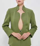 کت زنانه کرپ یقه دالبری جدید