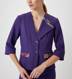 کیفیت پارچه کرپ و ظرافت دوخت در کت یقه فانتزی زنانه