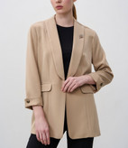 ایستایی و برش عصایی پشت کت تک زنانه مدل دو جیب