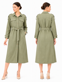 نمای نزدیک از جزئیات چرمدوزی مانتو کنفی زنانه